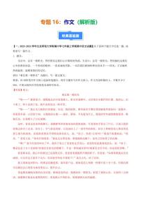 专题16 作文-备战2024-2025学年七年级语文上学期期中真题分类汇编 练习（北京专用）（含答案）