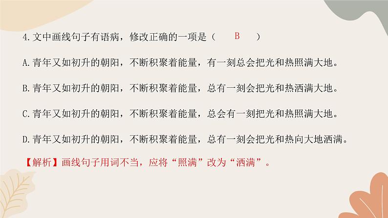 统编版（2024）七年级语文上册 期中检测卷课件04