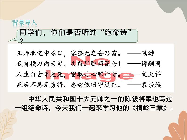 部编版（2024）七年级语文上册 15 梅岭三章课件03
