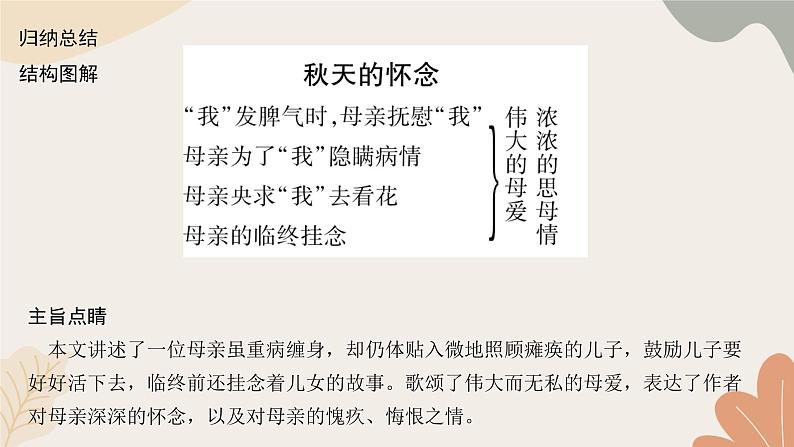 部编版（2024）七年级语文上册 5 秋天的怀念习题课件第3页