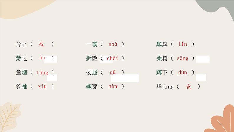 部编版（2024）七年级语文上册 6 散  步习题课件04