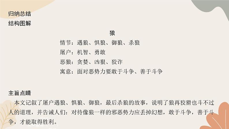 统编版（2024）七年级语文上册 20 狼习题课件03