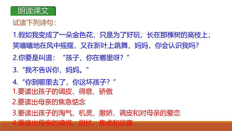 课件：部编版初中语文七年级上册第二单元第7课 散文诗二首——金色花第7页
