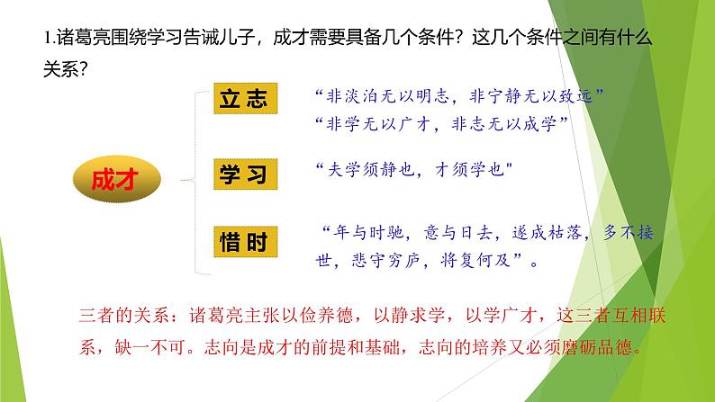课件：部编版初中语文七年级上册第四单元第16课 诫子书 第2课时08
