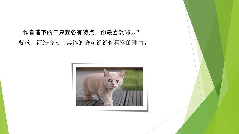 课件：部编版初中语文七年级上册第五单元第17课 猫 第2课时第4页