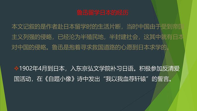 课件：部编版初中语文八年级上册第二单元第6课 藤野先生第3页