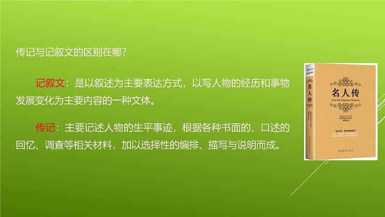 课件：部编版初中语文八年级上册第二单元单元写作　学写传记06