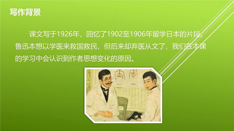 课件：部编版初中语文八年级上册第二单元第6课 藤野先生06