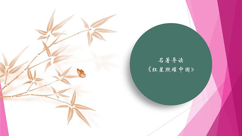 课件：部编版初中语文八年级上册第三单元名著导读　《红星照耀中国》第1页