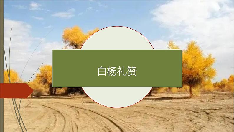 课件：部编版初中语文八年级上册第四单元第15课 白杨礼赞第1页