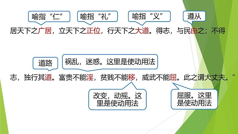 课件：部编版初中语文八年级上册第六单元第23课 《孟子》三章——富贵不能淫第8页