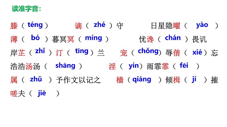 统编版语文九年级上册第11课《岳阳楼记》课件第4页