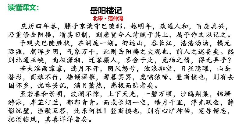 统编版语文九年级上册第11课《岳阳楼记》课件第5页