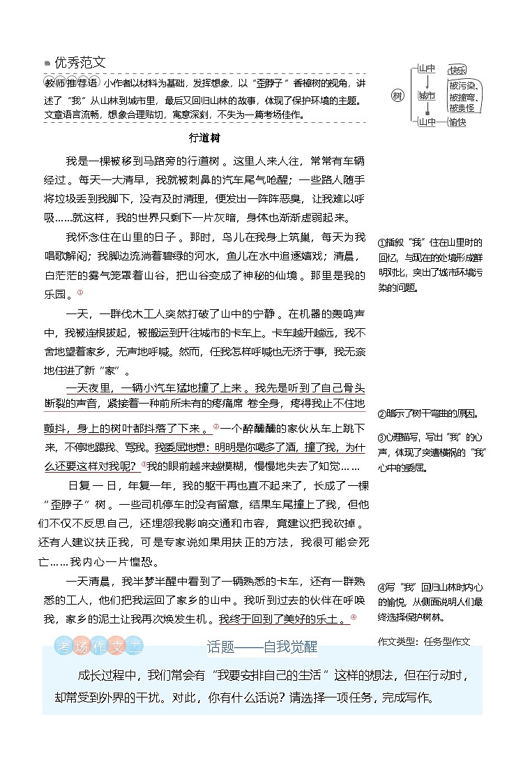 中考语文作文命题热点：《情境想象话题材料作文》讲义02