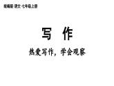 初中语文新人教部编版七年级上册第1单元 写作《热爱写作，学会观察》教学课件（2024秋）