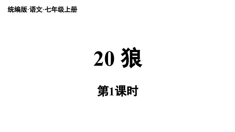 初中语文新人教部编版七年级上册第5单元 20《狼》课时1教学课件（2024秋）07