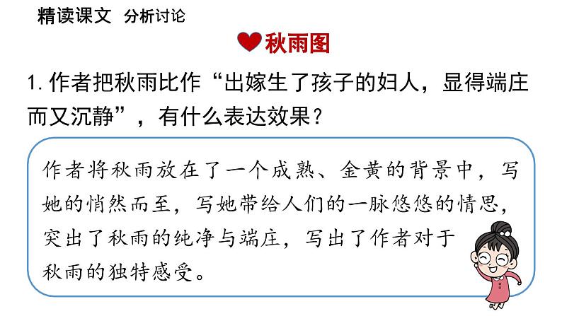 初中语文新人教部编版七年级上册第1单元 3《雨的四季》课时2教学课件（2024秋）04