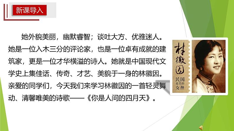 课件：部编版语文九年级上册第5课 你是人间的四月天——一句爱的赞颂04