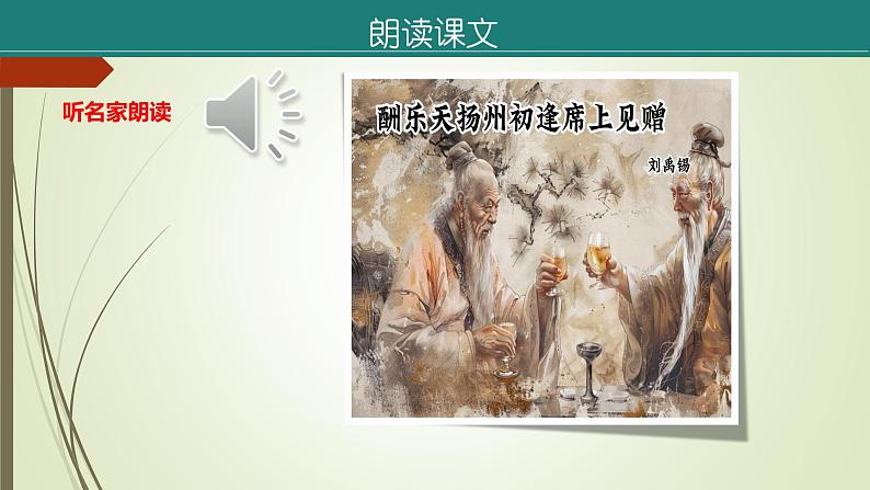 课件：部编版语文九年级上册第14课 诗词三首——《酬乐天扬州初逢席上见赠》第8页