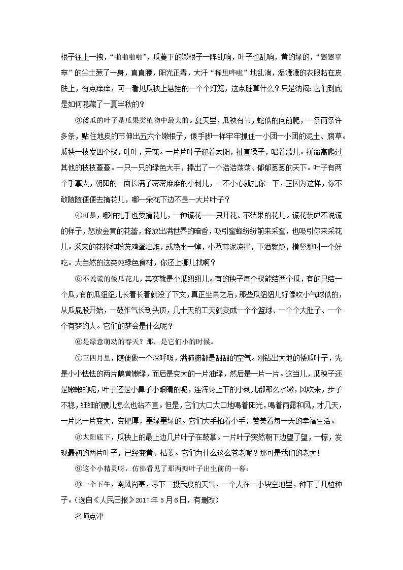新部编八年级下册语文04探究式教学【分层练习】《灯笼》（部编）第2页