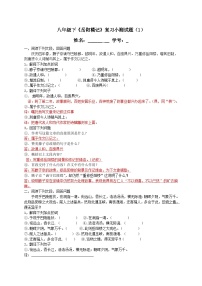 初中语文人教部编版（2024）九年级上册岳阳楼记课堂检测