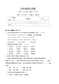 人教版新课标九年级下册语文期中试卷（2）