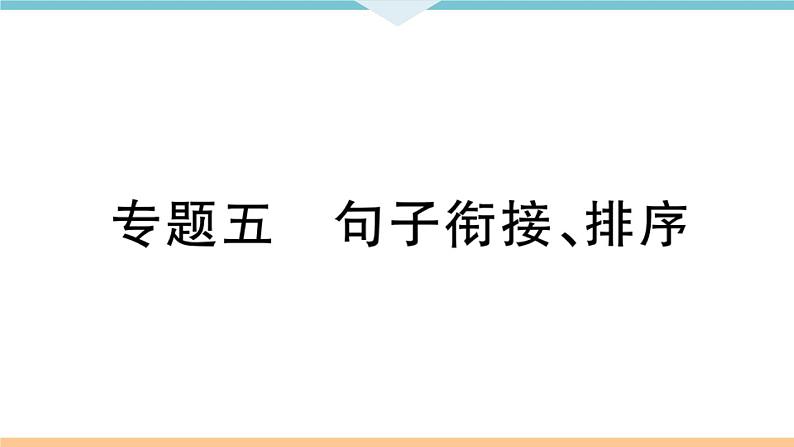 初中人教版九年级下册语文中考专题复习PPT5专题五第1页