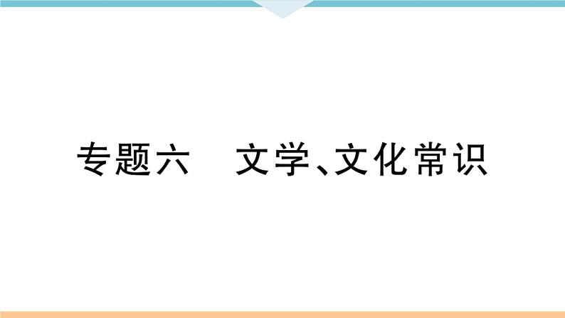 初中人教版九年级下册语文中考专题复习PPT6 专题六第1页