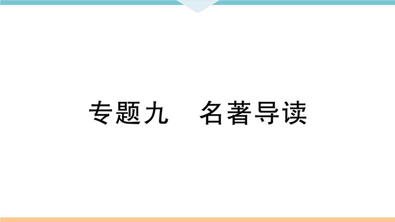 初中人教版九年级下册语文中考专题复习PPT9 专题九01