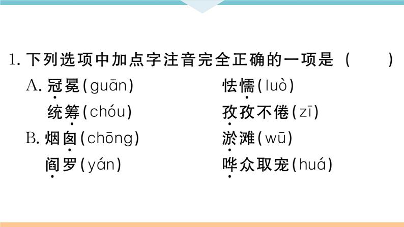 初中人教版九年级中考语文专题复习PPT1 专题一第2页