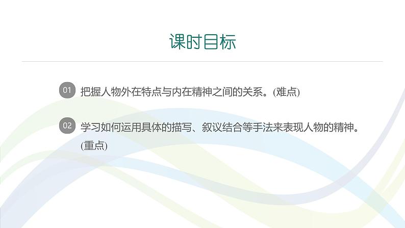 课件：初中语文部编版七年级下册课件、学案及教案第一单元 单元写作 写出人物的精神02