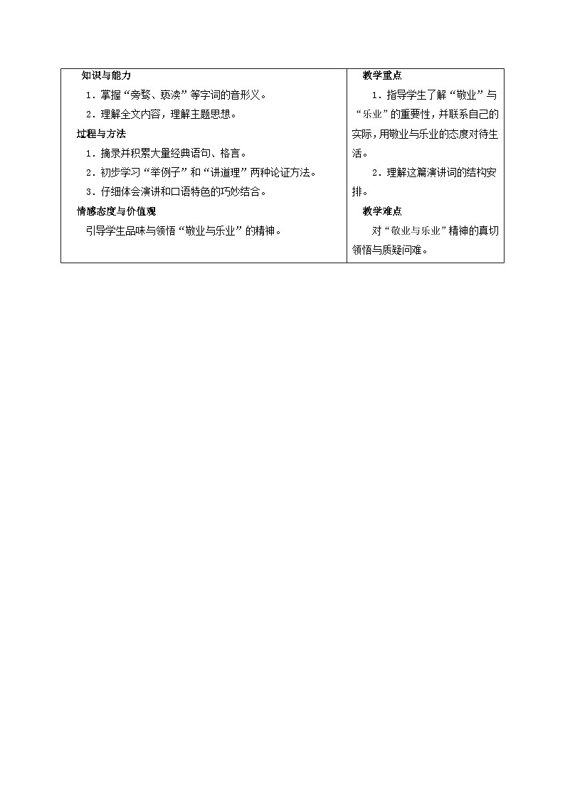 部编版九年级语文上册同步精品讲义第7课敬业与乐业(原卷版+解析)02