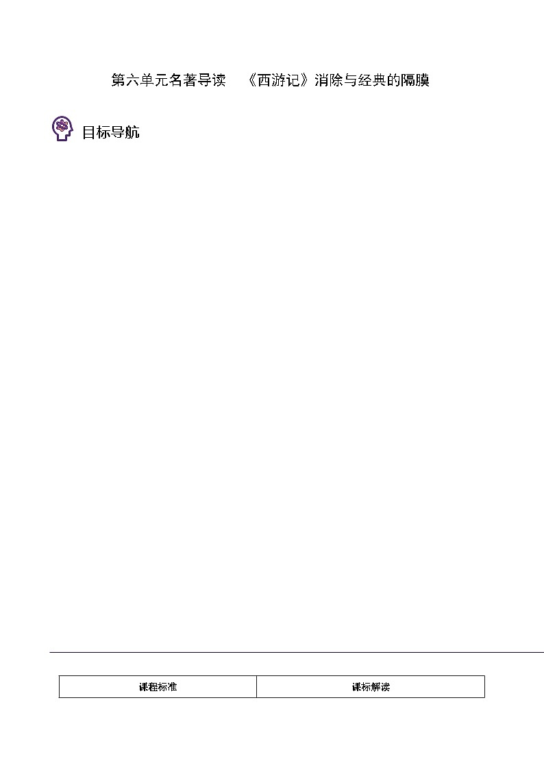 部编版七年级语文上册同步精品讲义第六单元名著导读《西游记》(学生版+解析)01