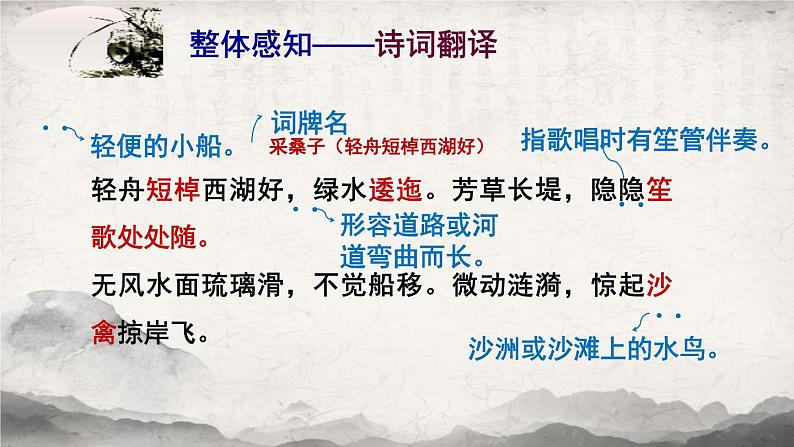 部编版八上语文第六单元课外古诗之《采桑子》同步课件第7页