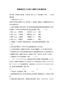 期中达标测试卷（模拟练习） 2024—2025学年统编版语文九年级上册