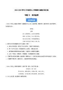 专题10 诗词鉴赏 练习【真题汇编】2024-2025学年八年级语文上学期期中真题分类汇编（统编版全国通用）