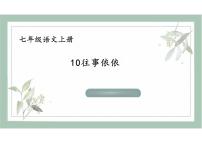 初中语文人教部编版（2024）七年级上册（2024）10* 往事依依/于漪教学ppt课件