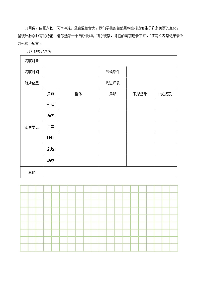 （ 人教部编版2024）七年级语文上册同步 三心俱全察世界  一腔热爱悟生活——《热爱写作，学会观察》课件+教案+导学案+写作素材03
