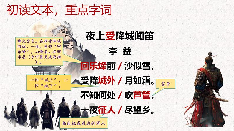 第三单元 课外古诗词诵读《夜上受降城闻笛》 七年级语文上册同步课件（统编版2024）第7页
