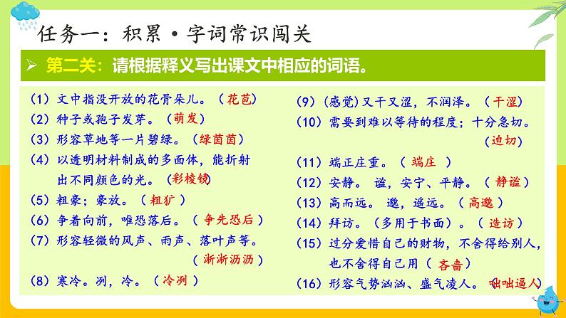（ 人教部编版2024）七年级语文上册同步第3课 雨的四季 课件+教案+导学案+同步作业含解析版+素材07