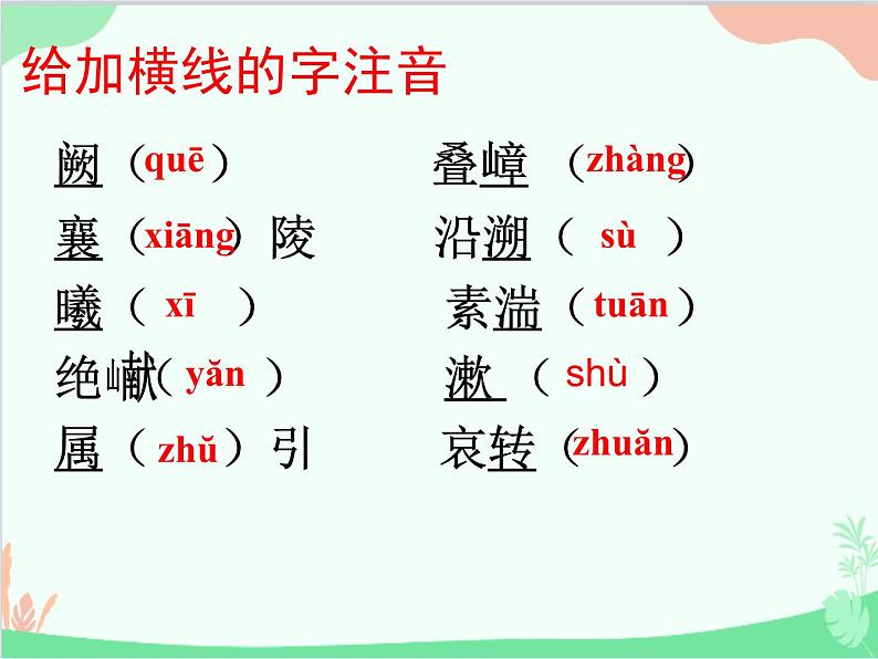 部编版语文八年级上册 10三峡课件第4页