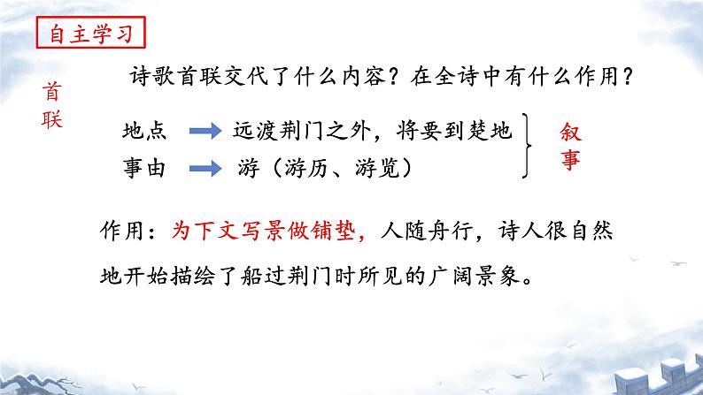 统编版语文八年级上册第13课《唐诗五首——渡荆门送别》课件第7页