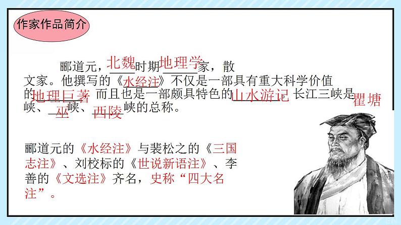 统编版语文八年级上册第10课《三峡》教学课件第6页
