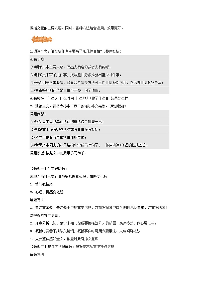 文章内容概括（专项训练）（解析版）第3页