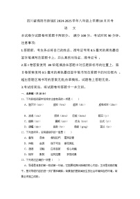四川省绵阳市游仙区2024-2025学年八年级上学期10月月考语文试题