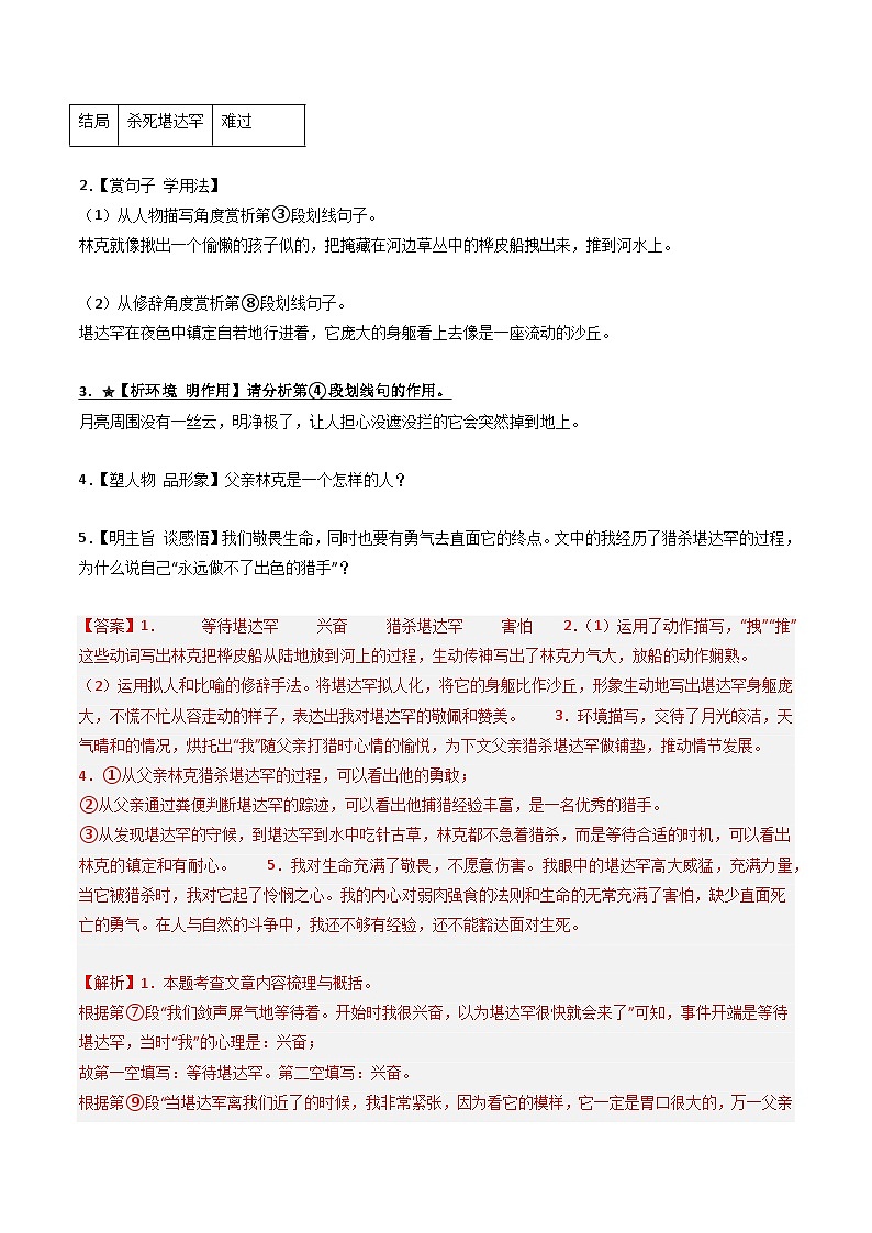 第1部分 专题05：记叙文阅读之环境描写（练习）-2025年中考语文复习 现代文阅读（全国通用）（教师版）第3页