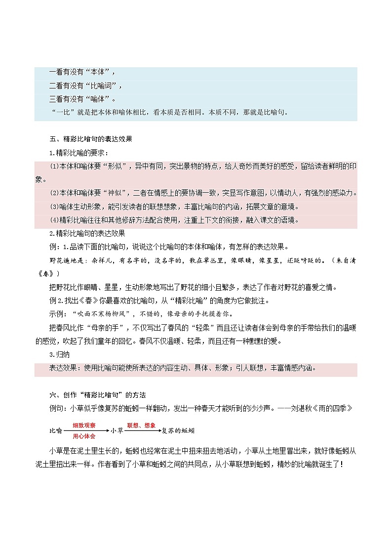 第05讲 散文中的比喻-2024年新七年级上册语文提升精品讲义（统编版2024）03