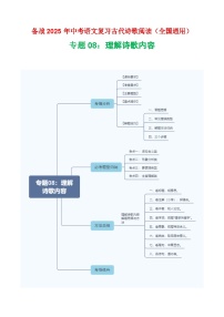 专题08：理解诗歌内容精练-2025年中考语文复习 古代诗歌阅读（全国通用）