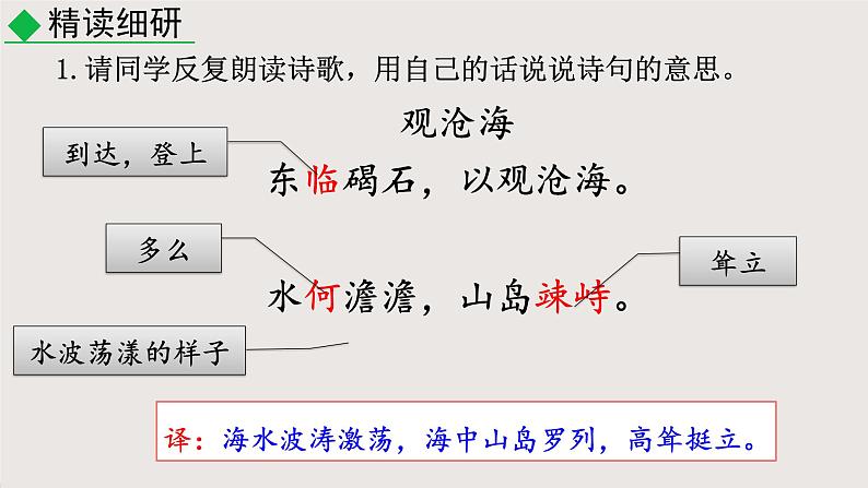 4.1《观沧海》课件-2024-2025学年七年级语文上册同步课堂（统编版2024）第5页