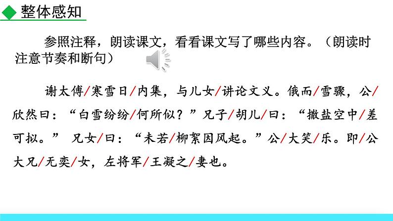 统编版（2024）七年级语文上册8世说新语二则-咏雪课件05
